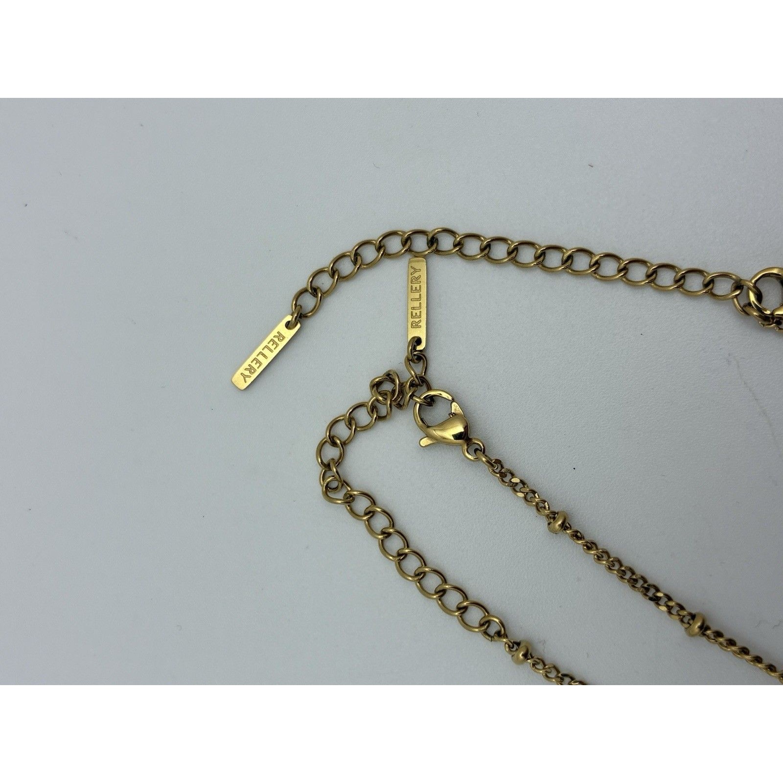 Rellery 925 Gold Vermeil Malachite Heart Sagittarius Birthstone Charm Necklace — image 7 of 8